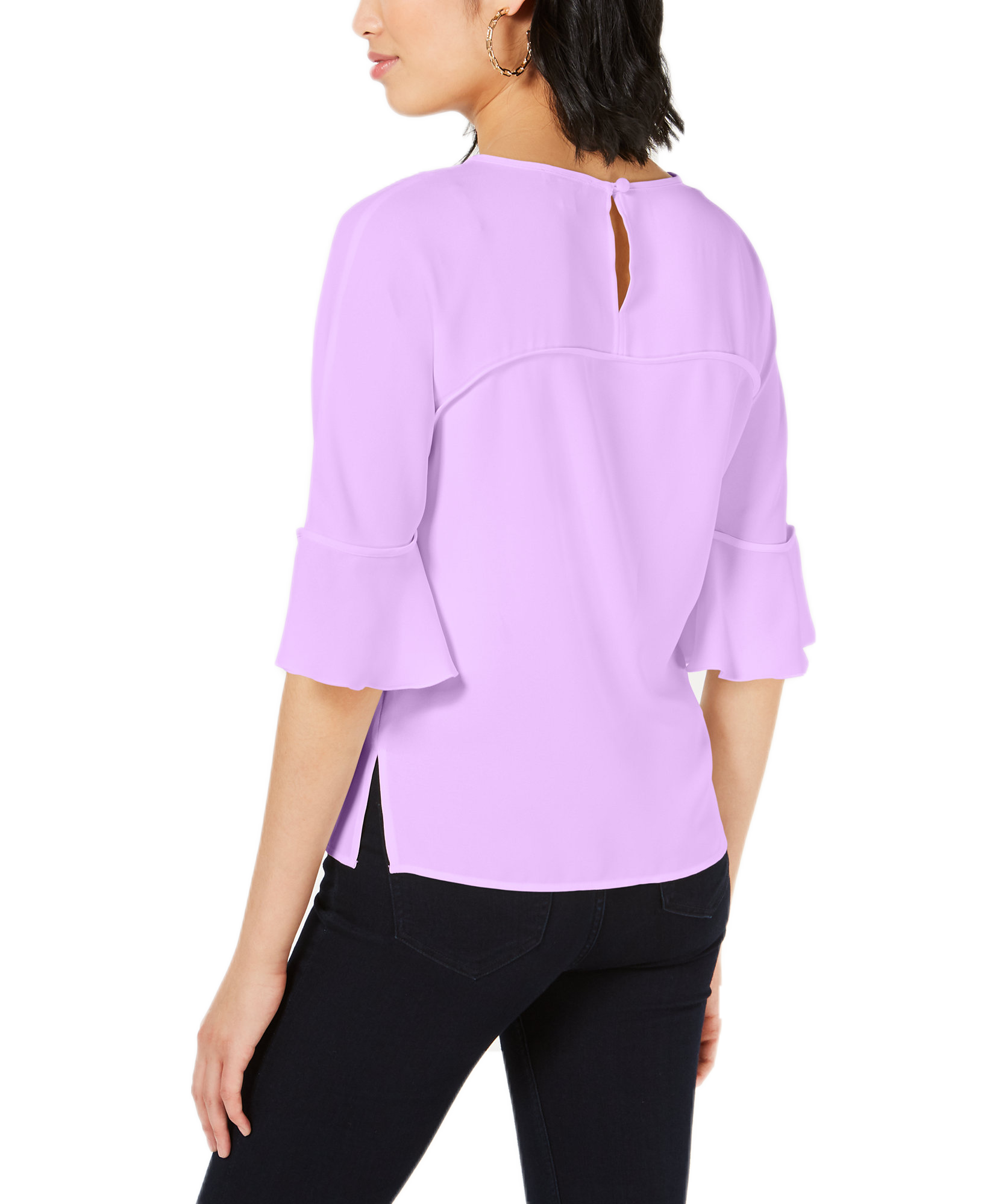 Bar III Women Ruffle Sleeve Blouse
