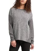 DKNY Women Step Hem Sweater Black White