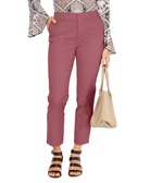 Style & Co Women Chino Pants Red Salmon
