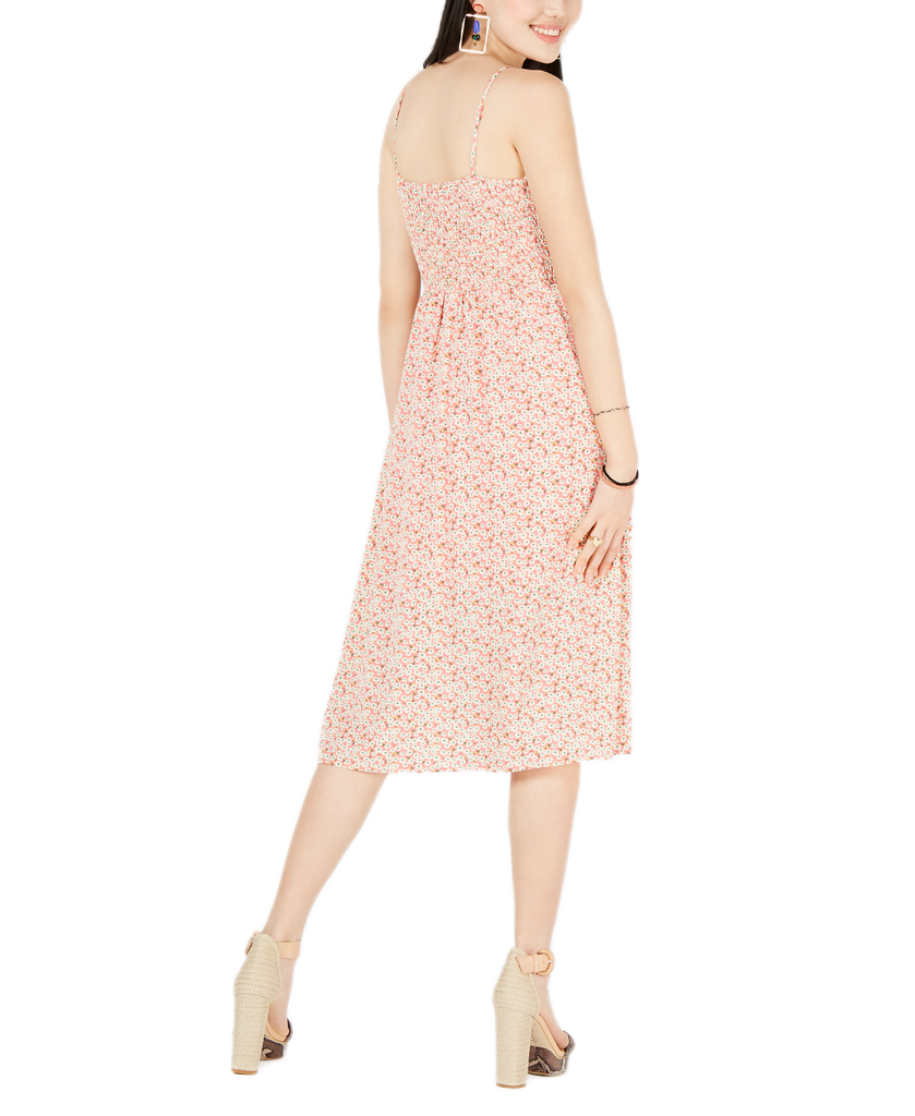 City Studios Women Tie Front Cutout Midi Dress