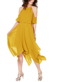 Thalia Sodi Women Chain Neck Off The Shoulder Maxi Dress