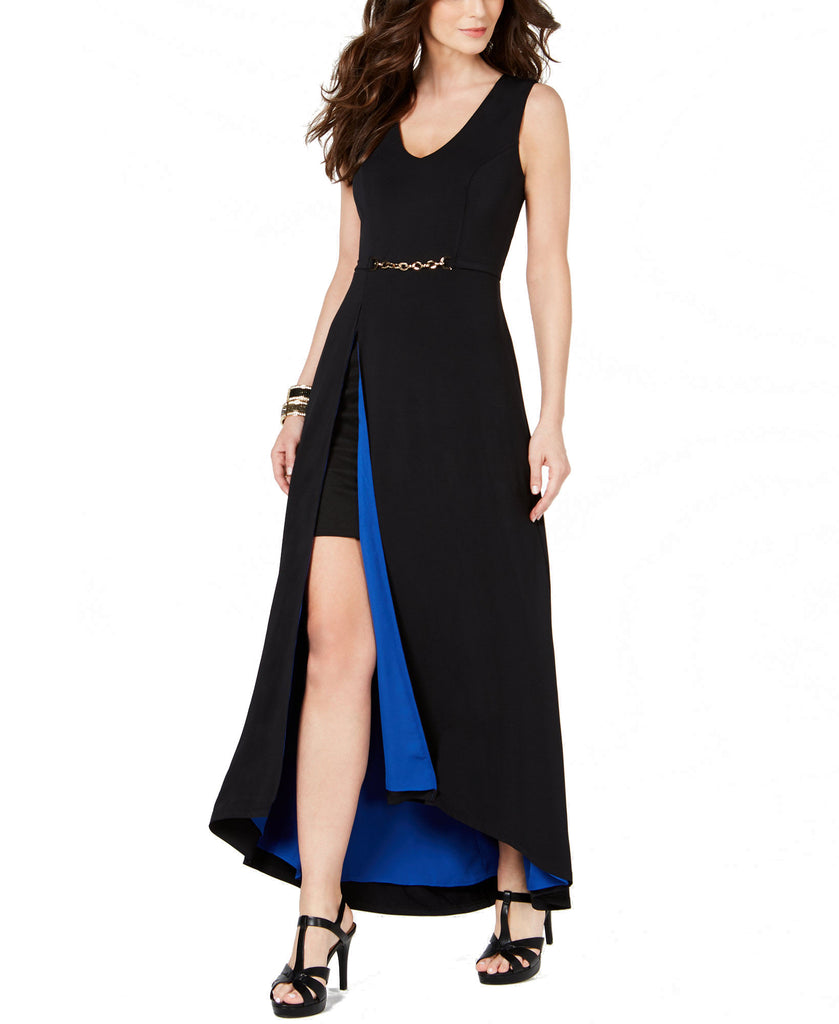 Thalia Sodi Women Belted Detail Maxi Dress