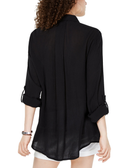 Hippie Rose Women Tie Front Utility Shirt