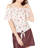 Hippie Rose Women Printed Off The Shoulder Top Ivory Floral