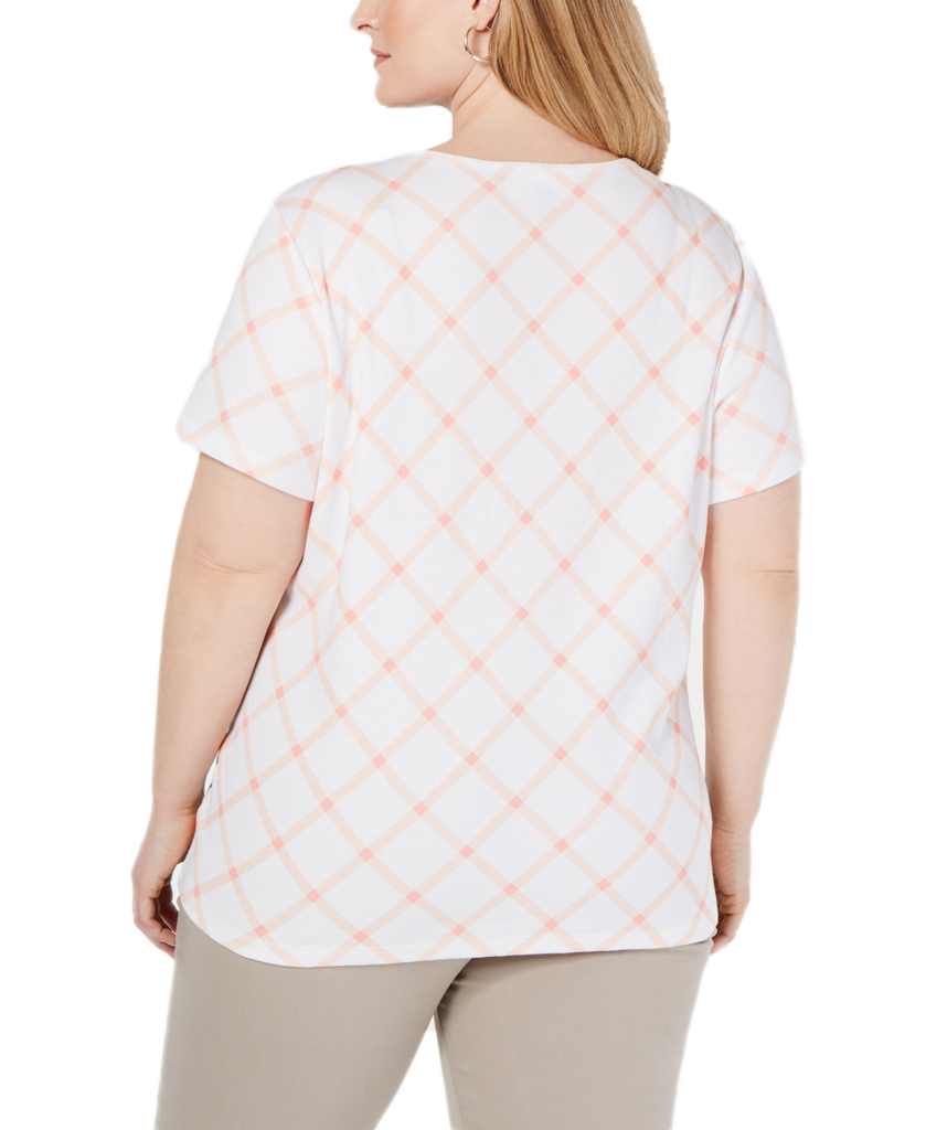 Karen Scott Women Plus Printed T Shirt