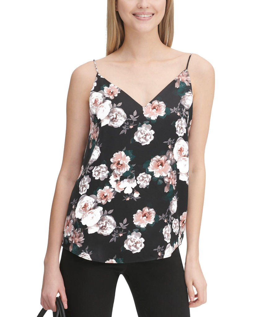 Calvin Klein Women Adjustable Floral Print Camisole Yellow Multi