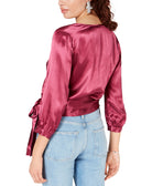 1.STATE Women Cropped Wrap Top