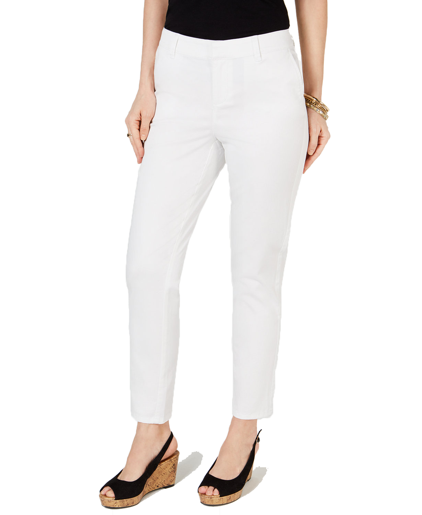 Style & Co Ankle Length Chino Pants Bright White