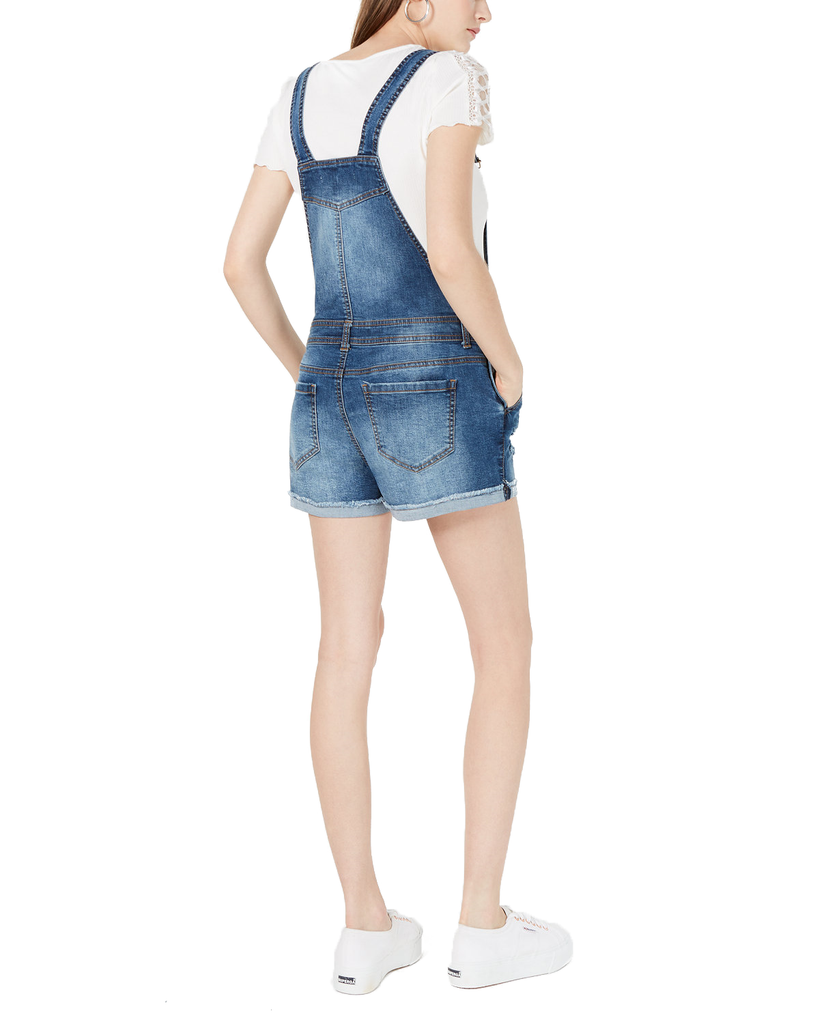 Vanilla Star Women Ripped Denim Shortalls