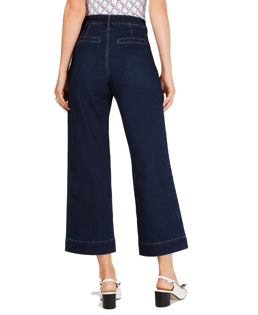 Charter Club High Rise Wide Leg Cropped Jeans