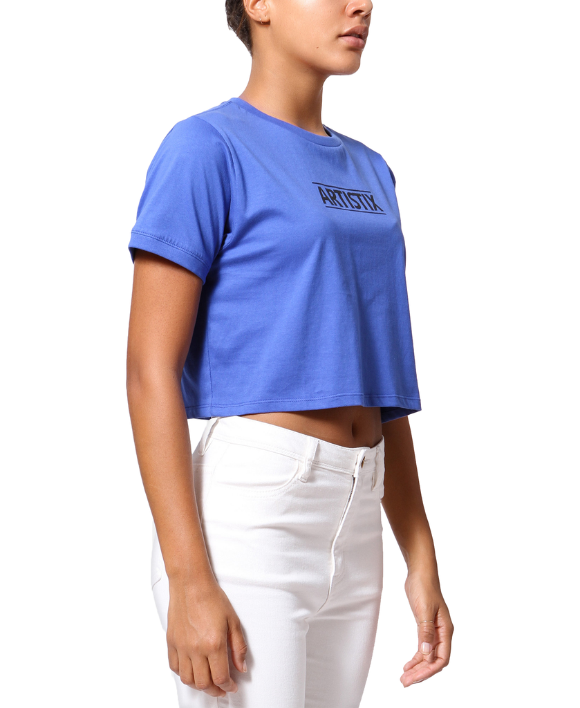 ARTISTIX Women Cotton Logo Graphic Cropped Top