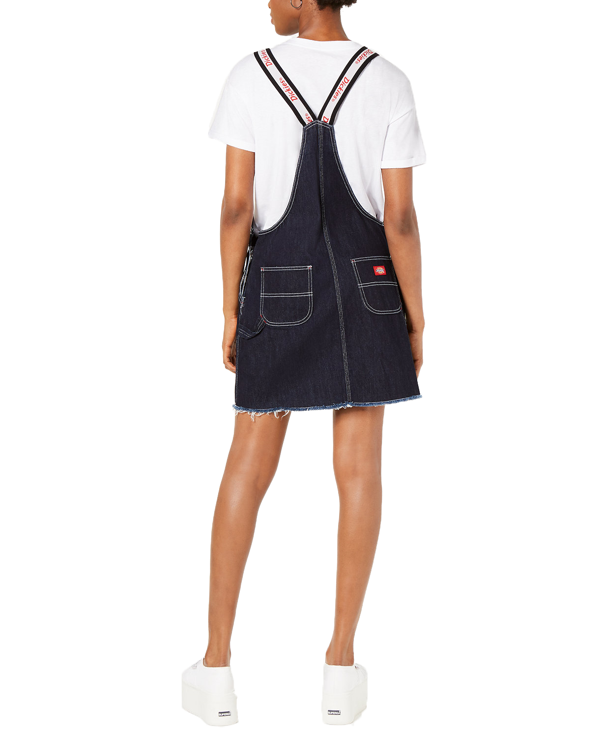 Dickies Women Logo Strap Carpenter Overalls Dress