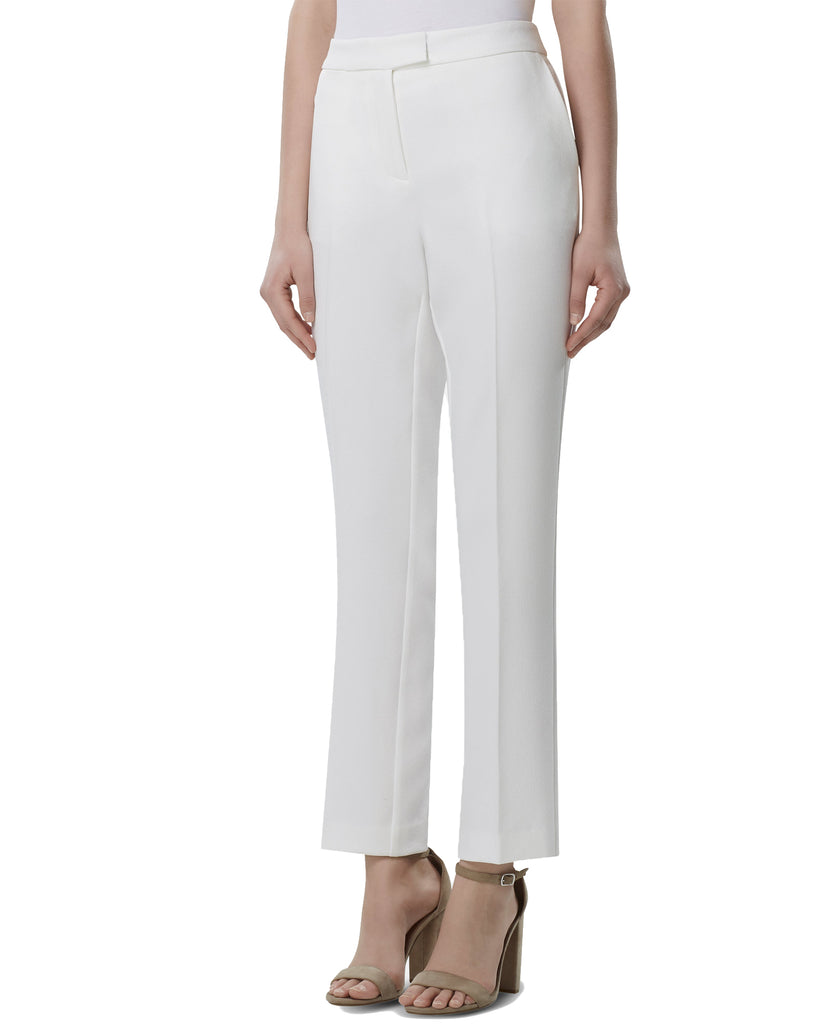 Tahari ASL Women Parker Extend Tab Trousers Ivory