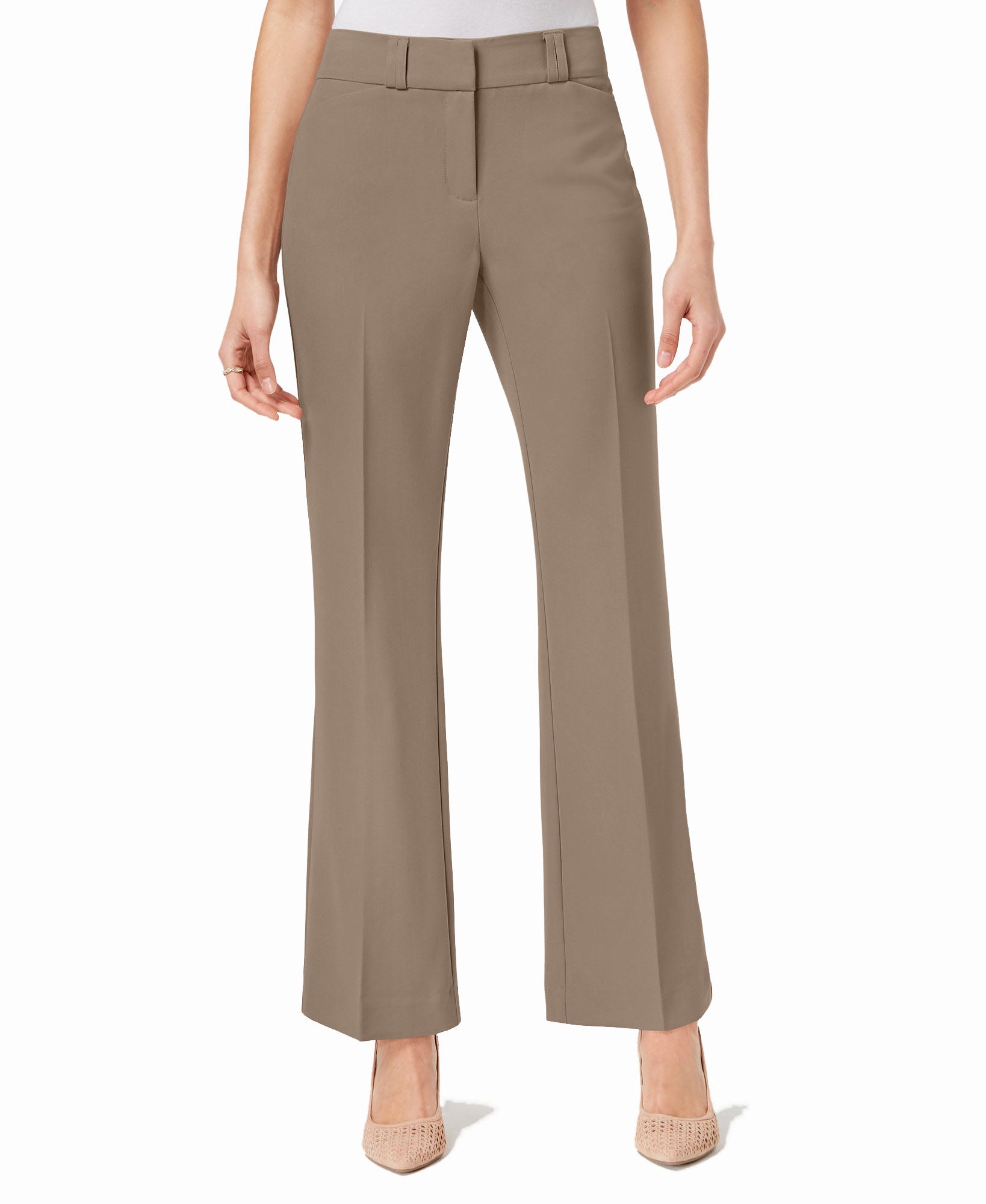 Alfani Women Curvy Bootcut Pants Warm Ginger