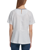 DKNY Women Mixed Striped Peplum Top