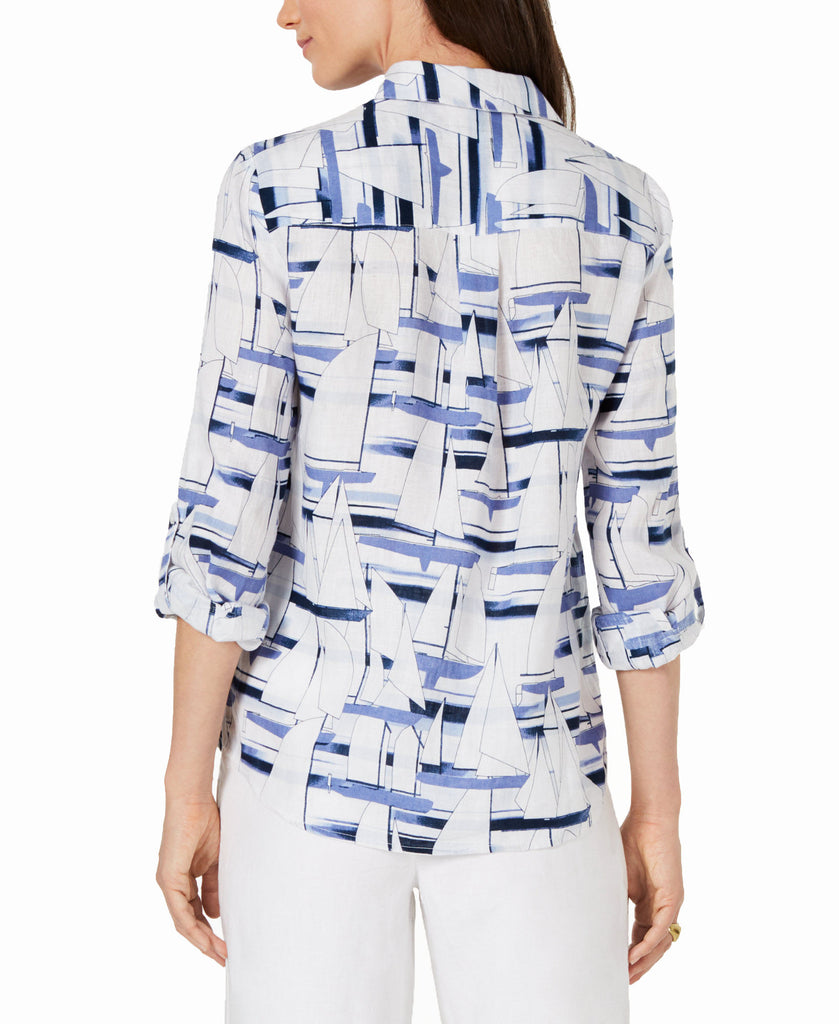 Charter Club Women Sailboat Print Shirt