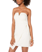 Trixxi Womens Knot Front Dress Ivory