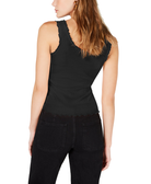 Ultra Flirt Women Ribbed Henley Tank Top