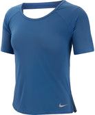 Nike Women Breathe Miler Running Top Indigo Storm
