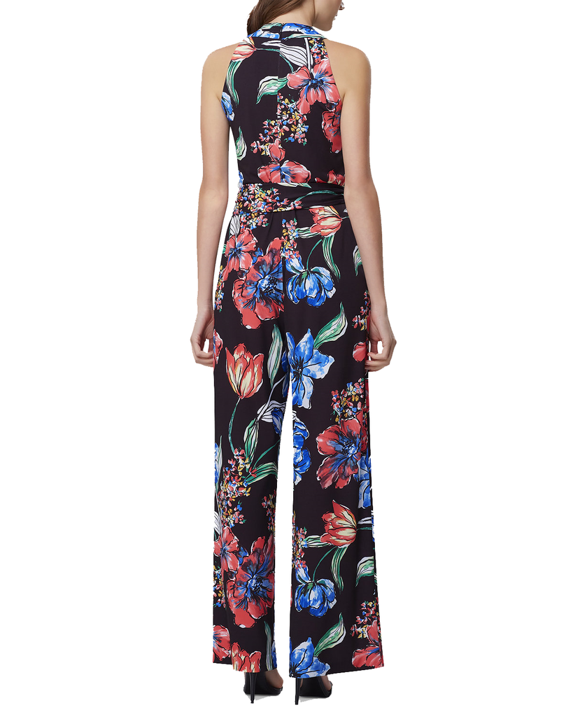 Tahari ASL Women Printed Halter Neck Jumpsuit