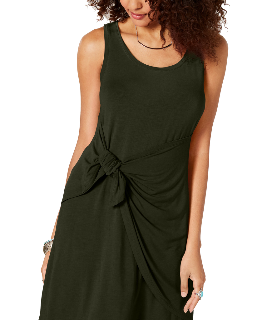 Style & Co Women Sleeveless Tie Front Dress