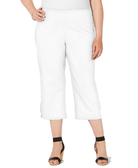 JM Collection Women Plus Rhinestone Embellished Capri Pants
