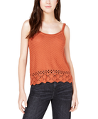 Freshman Women Pointelle Knit Tank Top Brushetta