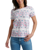 Lucky Brand Women Cotton Botanicals Print T Shirt White