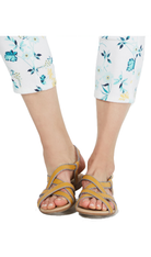 Charter Club Women Petite Tummy Control Floral Capri Jeans