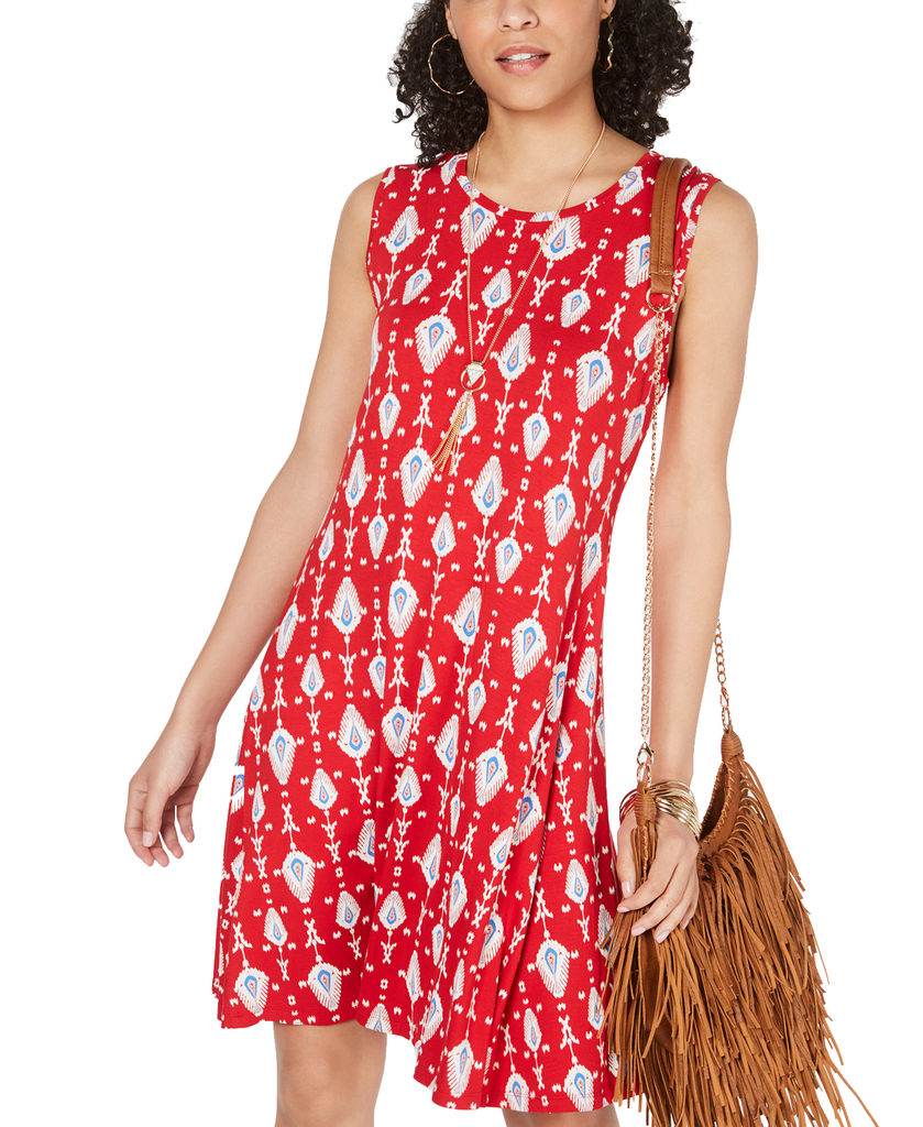 Style & Co Women Petite Printed Swing Dress