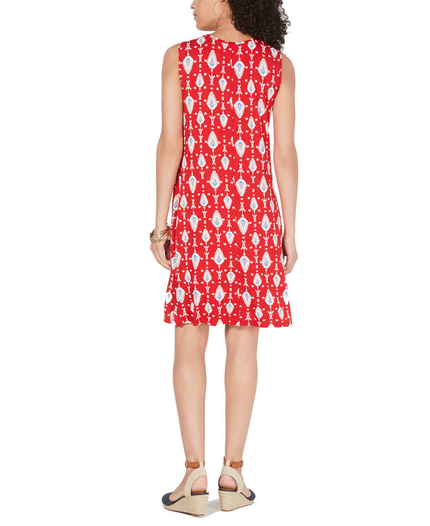 Style & Co Printed Sleeveless Swing Dress