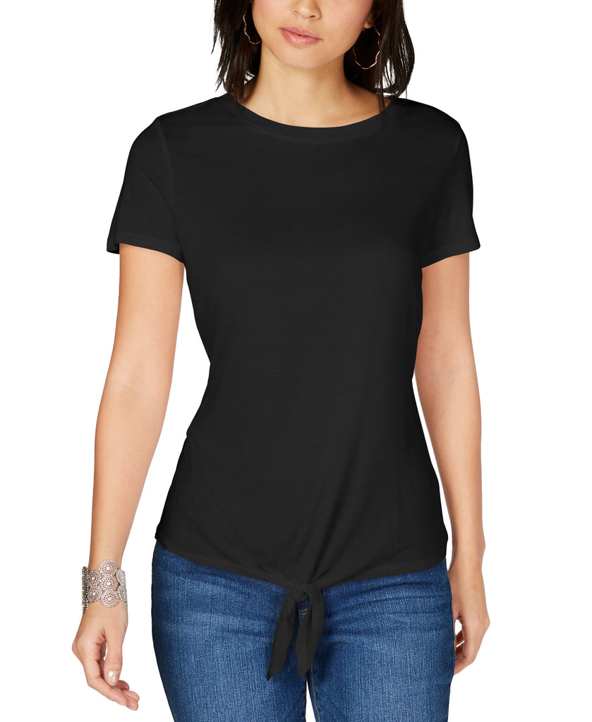 INC International Concepts Women Tie Front T Shirt