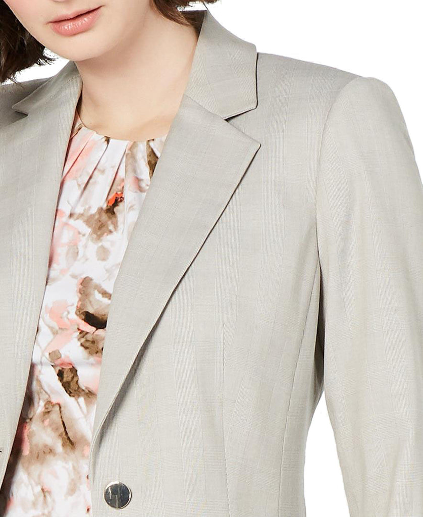 Calvin Klein Women Notched Lapel Single Button Blazer