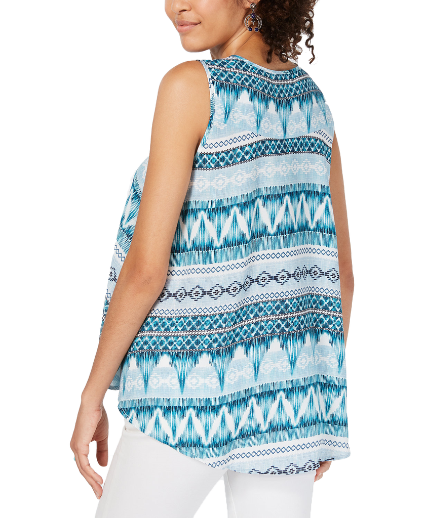 Style & Co Women Petite Printed Swing Tank Top