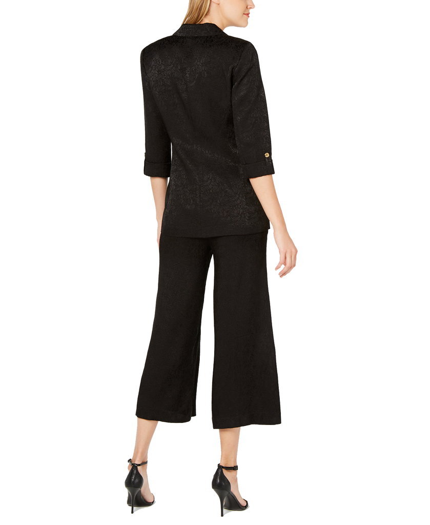 Calvin Klein Women Jacquard Cropped Wide Leg Pants