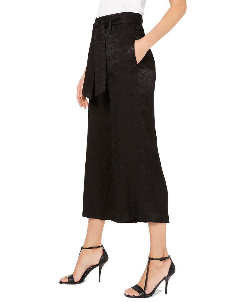 Calvin Klein Women Jacquard Cropped Wide Leg Pants