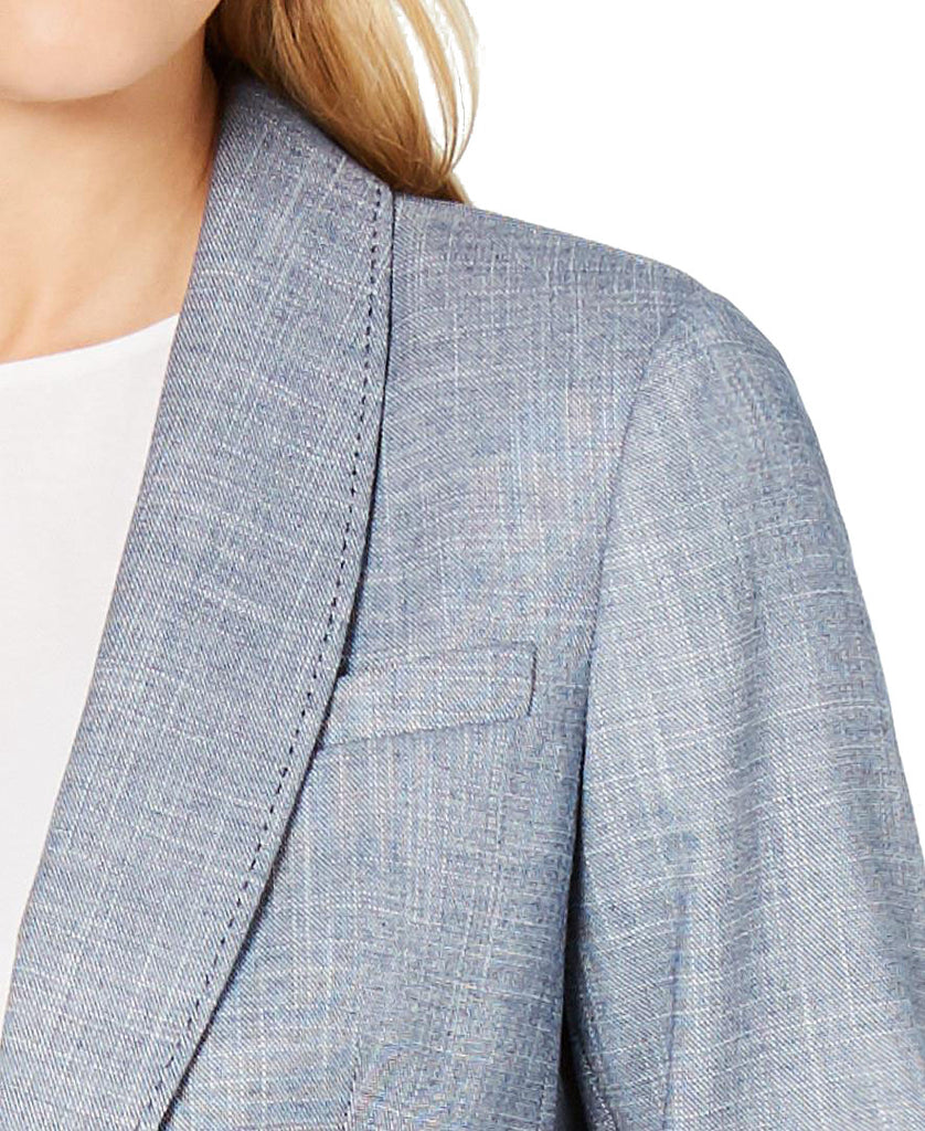 Calvin Klein Women One Button Shawl Collar Blazer