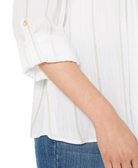 American Rag Women Pin Tucked Tie Back Shirt