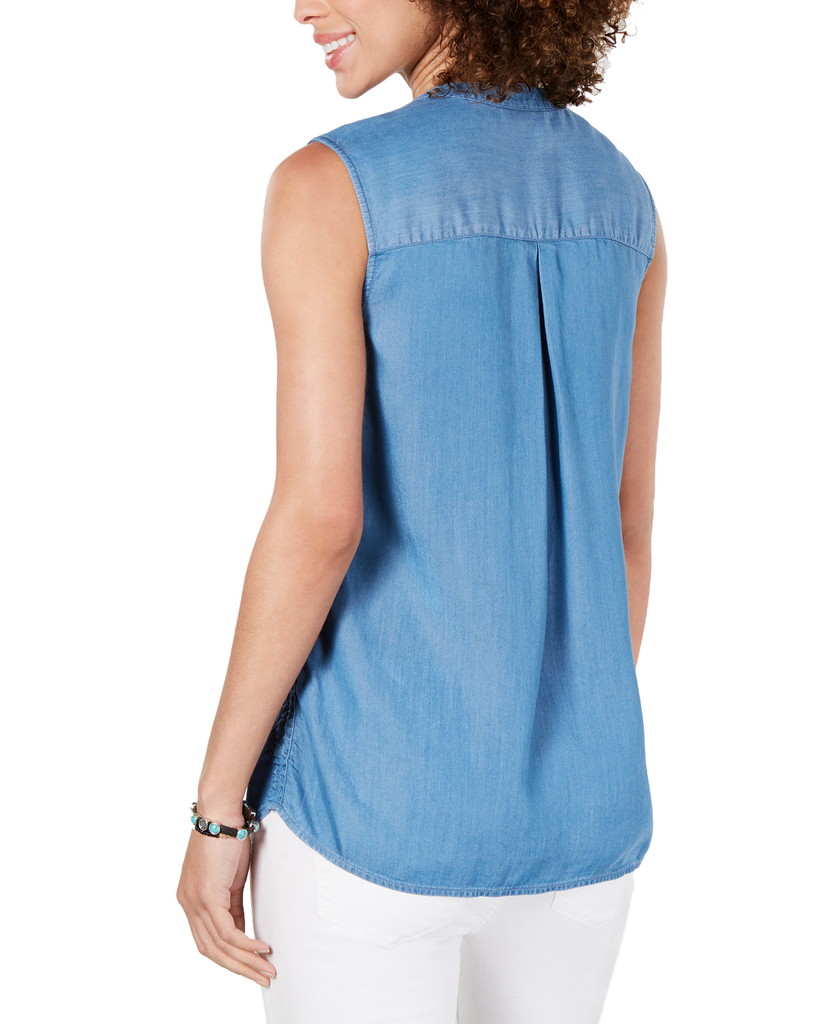 Style & Co Women Petite Cinched Side Top