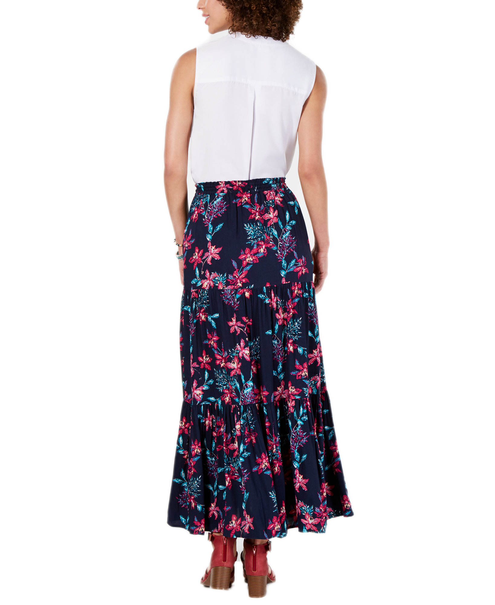 Style & Co Women Petite Cinched Side Sleeveless Top