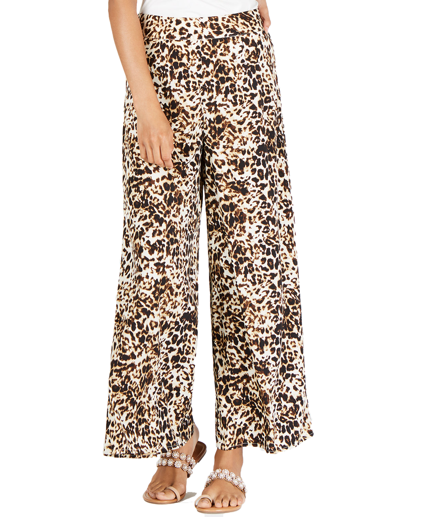 Thalia Sodi Women Printed Wide Leg Pants Neutral Animal