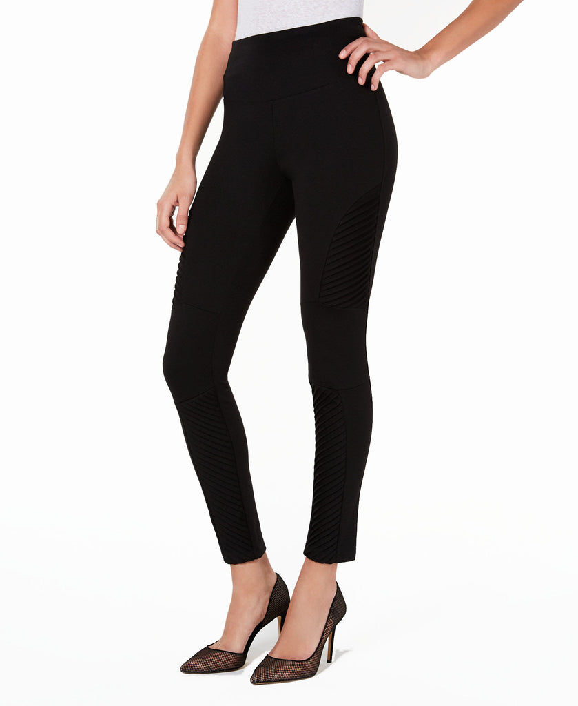 INC International Concepts Women Moto Shaping Leggings Black