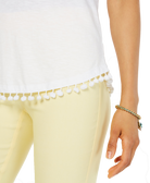 Charter Club Women Cotton Pom Pom Trim Tank Top