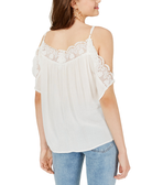Gypsies & Moondust Women Crochet Cold Shoulder Top