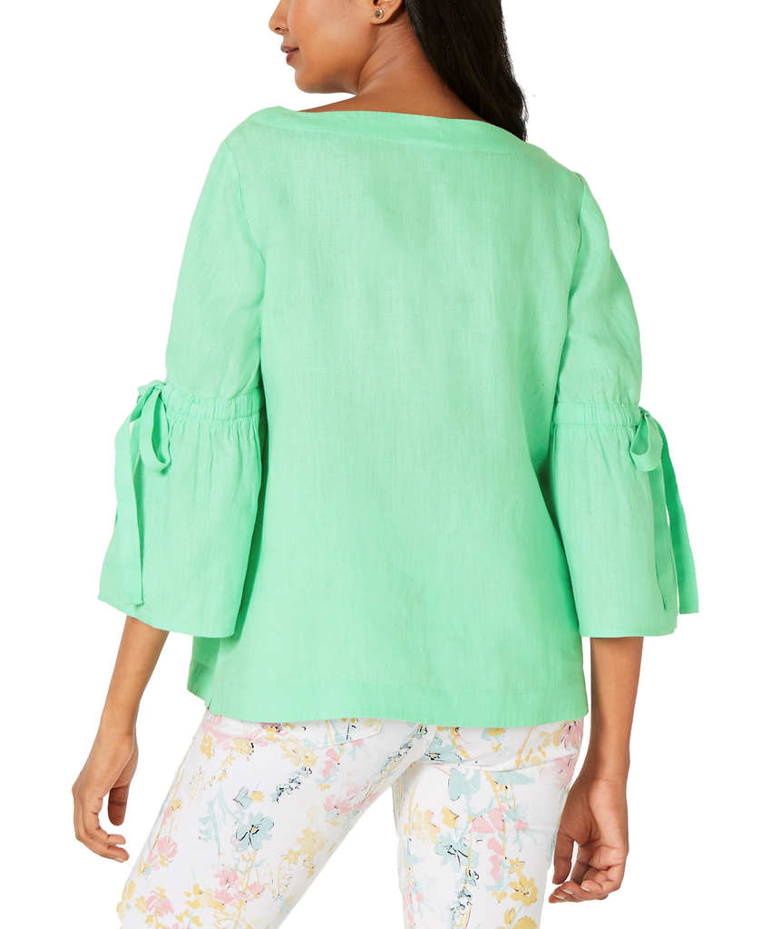 Charter Club Linen Bell Sleeve Top