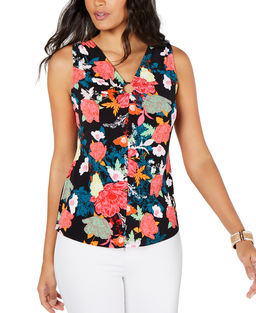 Thalia Sodi Women Printed O Ring Top Floral