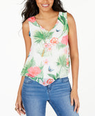 Thalia Sodi Women Necklace Tank Top Floral Butterfly