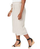 Nicola Women Plus Wide Leg Capri Pants