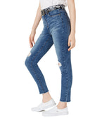 Dollhouse Women Ripped Skinny Jeans With Belt