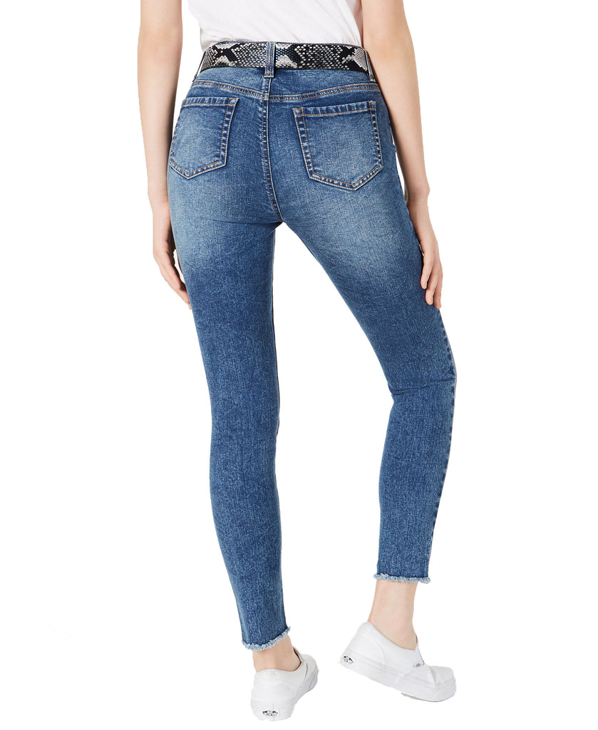 Dollhouse Women Ripped Skinny Jeans With Belt